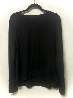 GapFit Black Brushed Tech Jersey Long Sleeve Top XL